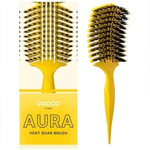 Cocco Yellow Aura Vent Boar Bristle Hair Brush